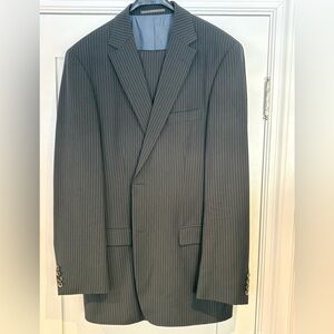 Hugo Boss Charcoal with Light Blue Pinstripes Suit